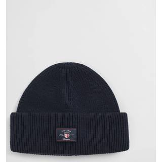 GANT Herre Ribstrikket beanie af bomuldsblanding (ONE SIZE)
