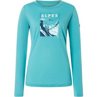 super.natural Women's Alpes L/S Longsleeve Damer størrelse L farve turkis