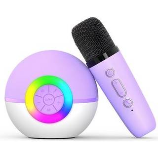 T97 Karaokemikrofon til børn med Bluetooth-højttaler og subwoofer - Lilla