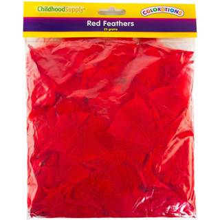 Colorations CHREDF25 Fjer til Kreaprojekter - 25g - Rød