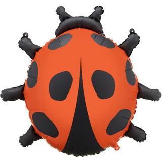 Folieballon Mariehøne Rød Sort 85x83 cm – Perfekt til Børnefest & Heliumfyldning
