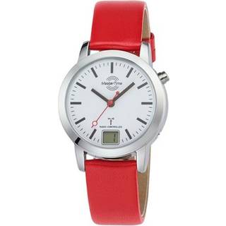 Master Time MTLA-10918-11L Damen-Funkuhr Daily Leder Rot
