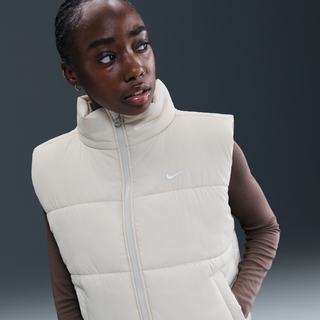 Løstsiddende Nike Sportswear Classic Therma-FIT-dynevest til kvinder - grå - XS (EU 32-34)