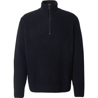 BOSS Orange Herren Troyer blau unifarben