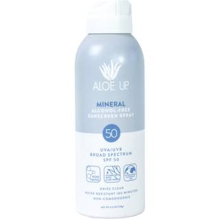 Aloe Up Continuous Mineral Sunscreen Spray SPF 50 - Alkoholfri bredspektret UVA/UVB solcremebeskytter til ansigt og krop - Med Gen2 zinkoxid og A