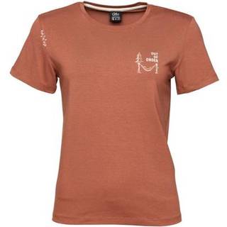 Chillaz Women's Iseo Out Of Order T-shirt Damer størrelse 46 farve brun/rød