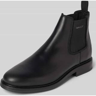 Gant Herren Chelsea Boots schwarz Glattleder