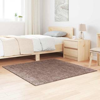 Anti-slip Shaggy Tæppe Brun 120 X 120 Cm Pp