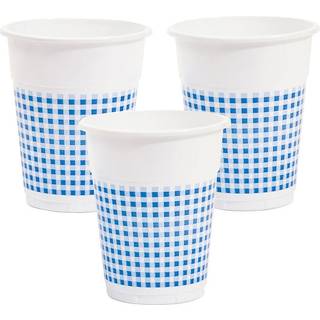 25 Trinkbecher weiß/blau 350ml
