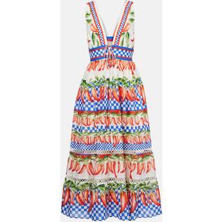 Farm Rio Printed cotton midi dress - multicoloured - XXS