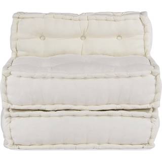 2-Personers Modulpuf Stof Patchwork - Creme / Midtersofa