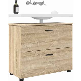 Badeværelsesskab med skuffe med dør Sonoma eg 76,5 x 35 x 64 cm