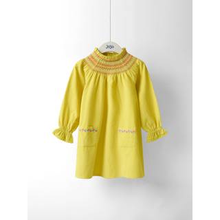 Jojo Maman Bébé JoJo Maman Bébé Mustard Yellow Smocked Dress - 92-98cm (2-3 Years)