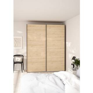 Como Garderobeskab 2 skydelåger 180 x 220 cm - Jackson Hickory