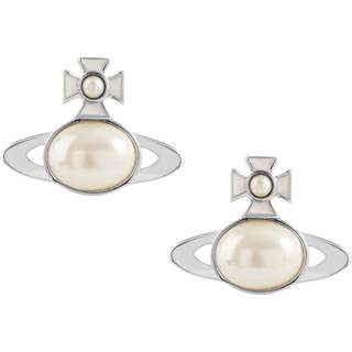 Vivienne Westwood Silver Gaby Pearl Orb Studs - Silver