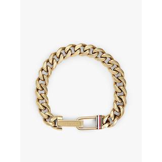 Gold-Plated Stainless Steel Adjustable Chain-Link Bracelet