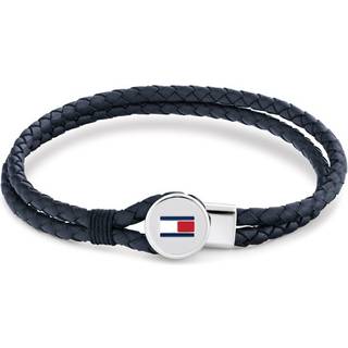 Navy Leather Braided Bracelet