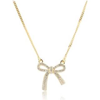 Aqua Dulce Elegant Bow halskæde forgyldt sølv - 5817
