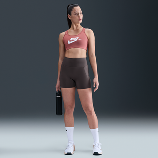 Nike Universa-cykelshorts (13 cm) med høj talje uden sømme foran til kvinder - grå - S (EU 36-38)