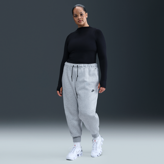 Nike Club Tech Fleece-joggers med mellemhøj talje til kvinder (plus size) - grå - 0X