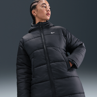 Løstsiddende Nike Classic Therma-FIT-parka med hætte til kvinder - sort - L (EU 44-46)