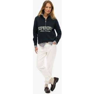 Superdry Superdry Blue Slouchy Graphic Half Zip Jumper