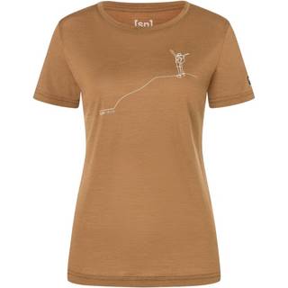 super.natural Women's Bergglück Tee Merino-shirt Damer størrelse S farve beige/brun
