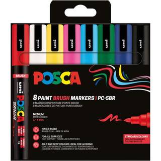 Posca PC-5BR 1-4 mm - 8-Pak Basisfarver