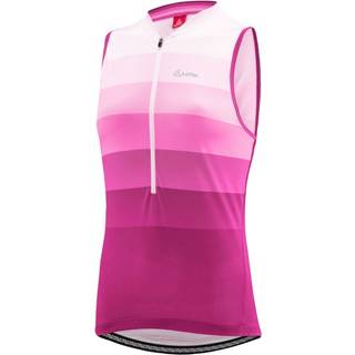 Löffler Women's Bike Sleevless Jersey Halfzip Rainbow Rad Singlet Damer størrelse 38 farve pink