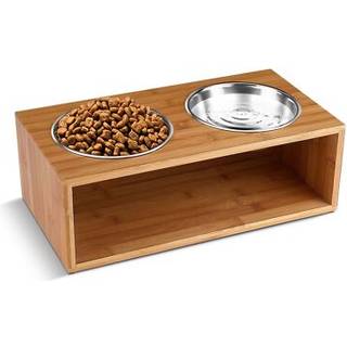 Flexzion forhjet hundesklstativ Hvet hundesklholder Foderstation til kledyrsfad 14 Oz 4,7-tommer hj foder- og vandplatform Rustfrit stl h