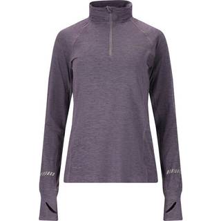 ENDURANCE Women's Canna V2.0 Melange Midlayer Løbeshirt Damer størrelse 44 farve lilla