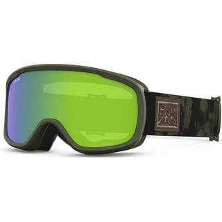 Giro Roam Asian Fit Ski Goggles - Snowboard Goggles til mnd, kvinder og unge - Trail Green Cloud Dust Strap med Loden Grn/Gule linser