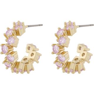 Snö Of Sweden Envy Small Oval Earring Gold/Pink Onesize