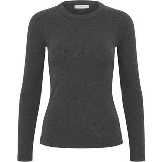 DagnaIW Melange Langærmet T-shirt, Dark Grey Melange, XS