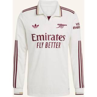 Arsenal 25/26 langærmet autentisk tredjetrøje - Cloud White / Team Coll Burgundy 2 - XS