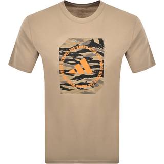 adidas Sportswear Camo Box T Shirt Brown