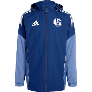 Jakke med hætte adidas FC Schalke 04 Rain Jacket 6s04ji6543 Størrelse M