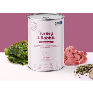 Buddy Pet Foods - Vådfoder m. Kalkun & Kanin - Kornfri - 400g