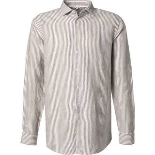 Seidensticker Herren Hemd beige gestreift