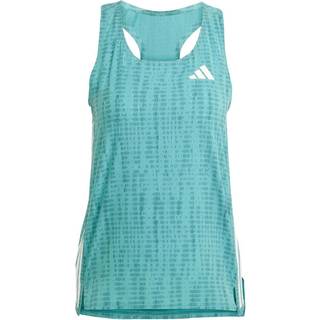 adidas Adizero Singlet Running Shirt Women - Turquoise, Dark Green, Size M - turquoise