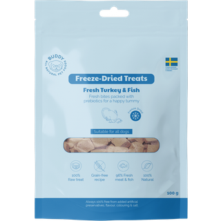 Buddy Freeze dried Treats Fresh Turkey & Fish 100 g