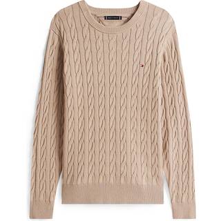 Tommy Hilfiger Tommy Hilfiger Brown Cable Knit Crew Neck Jumper