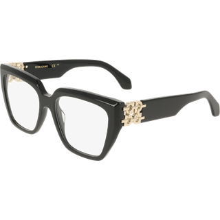 Ferragamo Kvinde SF3041E 001 Optiske stel Acetat Sort Firkantet Normal
