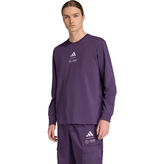 Mercedes-AMG Petronas Formel 1-hold eksklusiv, vævet, langærmet T-shirt - Aurora Plum - 3XL