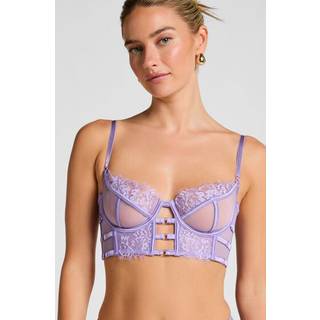 Hunkemöller Ikke-formstøbt longline bøjle-bh Nienke lilla - 75B