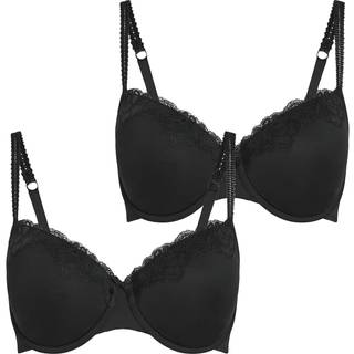 Hunkemöller 2-styks-pakke formstøbt bøjle-bh Sort - 75C