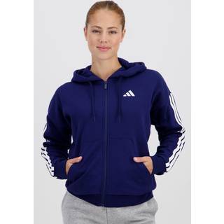 adidas adidas Blue Essentials 3-Stripes Full Zip Fleece Hoodie