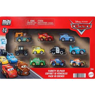 Mattel Disney Pixar Cars Toy Vehicles 10-pack uppsättning av 10 mini-racers av favoritkaraktärer från den första bilfilmen (Styles kan variera)