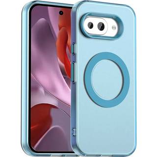EIDERWOOD Google Pixel 9a Hybrid Plast Mobil Cover - MagSafe Kompatibel - Gennemsigtig / Blå