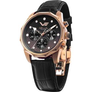 Vostok Europe JS20-125B751 Damen-Chronograph Vilnele Schwarz/Roségoldfarben